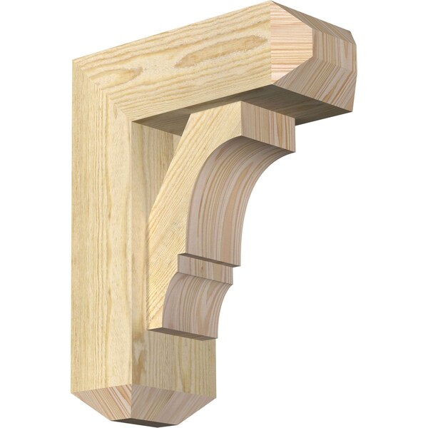 Ekena Millwork Balboa Craftsman Rough Sawn Bracket w/ Offset Brace, Douglas Fir, 6"W x 14"D x 18"H BKT0604X14X18BOA04RDF - main